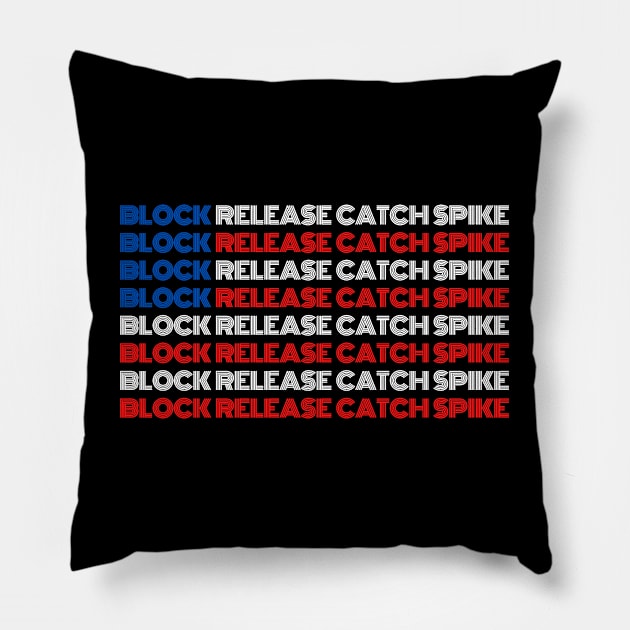 Block Release Catch Spike USA Flag Pillow by Shirtz Tonight