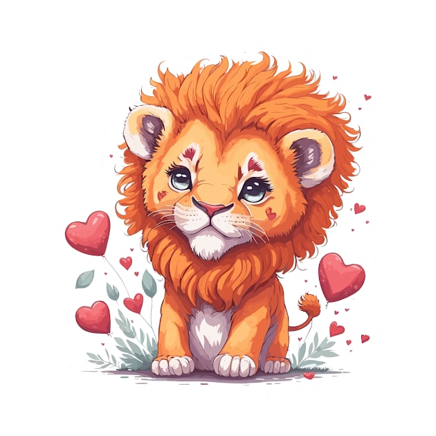 Minimal Cute Baby Lion by Imagination Gallery