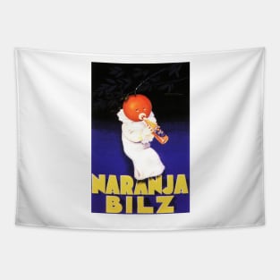 Achille Mauzan NARANJA BILZ Bottled Orange Soda Drink Advertisement Lithograph Tapestry