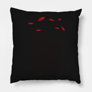 Red flower plant with pot Pillow