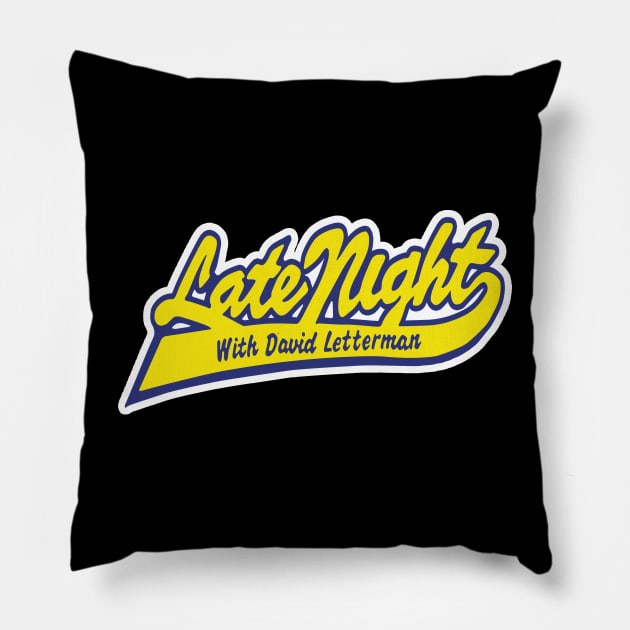 Late Night David Letterman Pillow by Niko Neon