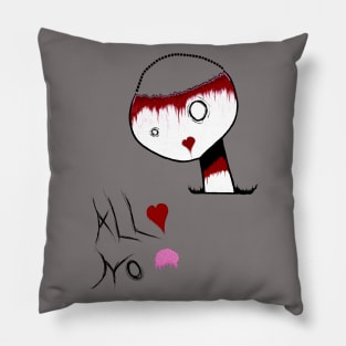 All Heart No Brain Pillow