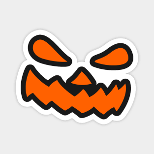 Halloween Mad Pumpkin Face Orange Magnet