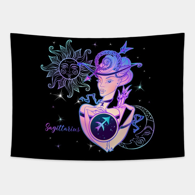 Sagittarius Astrology Horoscope Zodiac Birth Sign Gift for Women Tapestry by xena