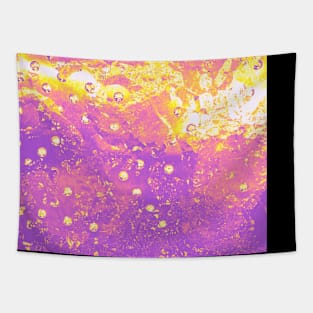 Sapphic Pride Shining Droplets on Glass Tapestry