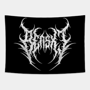 Metal font "beasxt" Tapestry