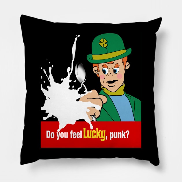 Do you feel Lucky? Pillow by TechnoRetroDads