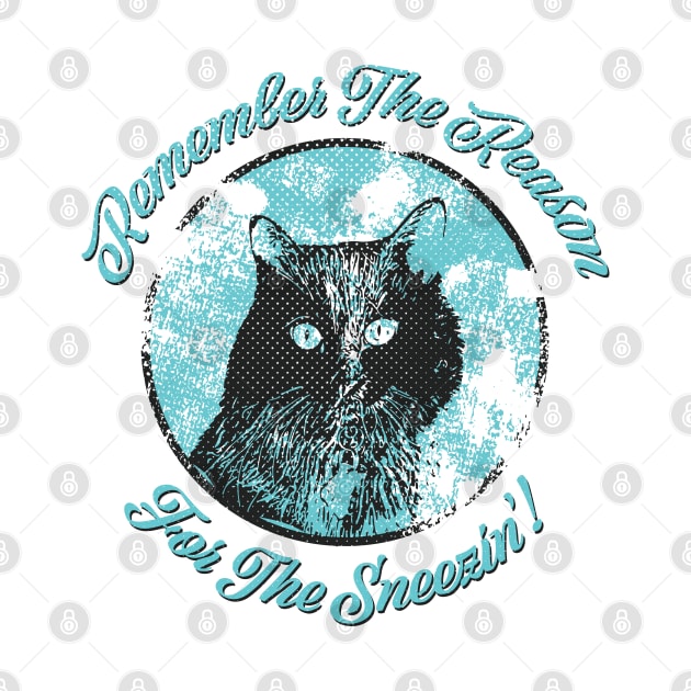 Vintage Retro Cat Allergy Quote by Commykaze