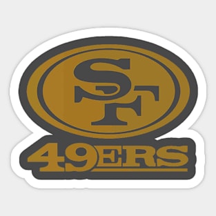 49ERS METALLIC OVAL STICKER