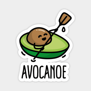 Avocanoe funny canoe canoeing avocado pun paddling kayak Magnet