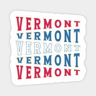 TEXT ART USA VERMONT Magnet