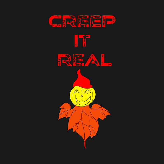 Creep it real funny pumpkin Halloween scarecrow by Artstastic