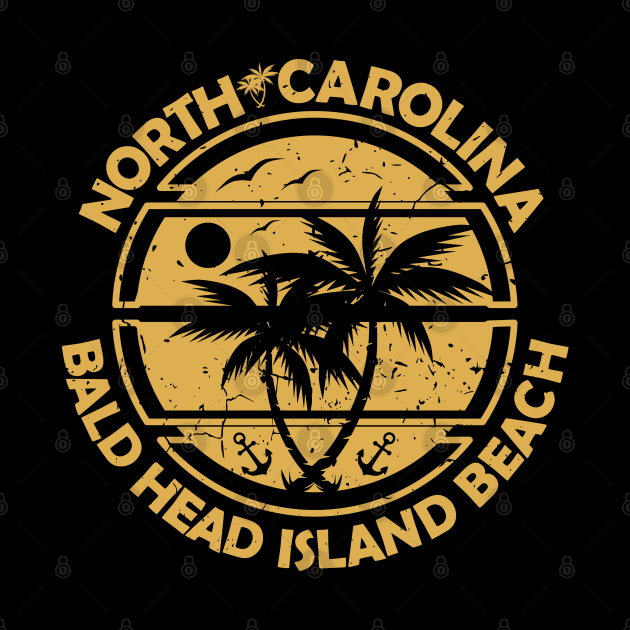 Bald Head Island Beach North Carolina, Tropical Palm Trees, Ship Anchor - Summer by Jahmar Anderson