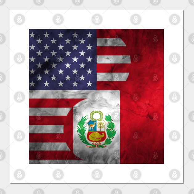 Usa And Peru Dual Flag Yin Yang Combination Peru Posters And Art Prints Teepublic Au