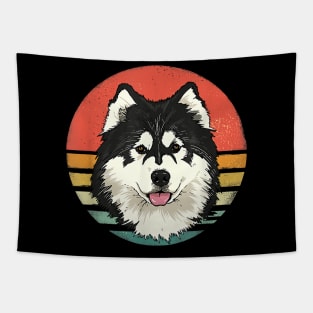 Retro Vintage Siberian Husky Dog Gifts Tapestry