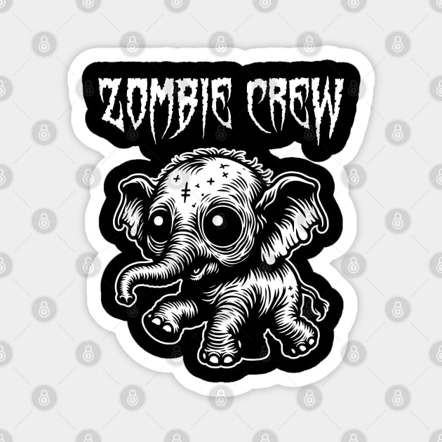 Zombie Crew Elephant Magnet by Grave Digs