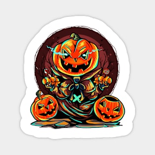 Halloween Season Scary Pumpkin Evil Magnet