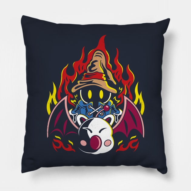 Vivi and Moogle Pillow by logozaste