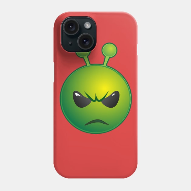 Funny Alien Monster ET Extraterrestrial Martian Green Man Emoji for Women, Men and Kids 17 Phone Case by PatrioTEEism