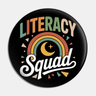 Literacy Squad Reading Teacher Interventionist Specialist Pin