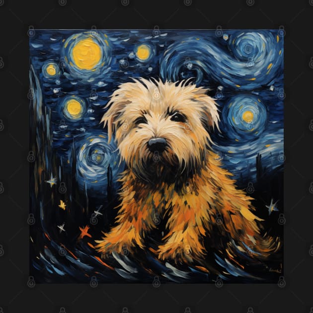 Puli puppy Painted in The Starry Night style by NatashaCuteShop