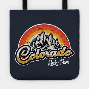 Colorado Tee - Retro Vintage Mountains Nature Hiking Tote