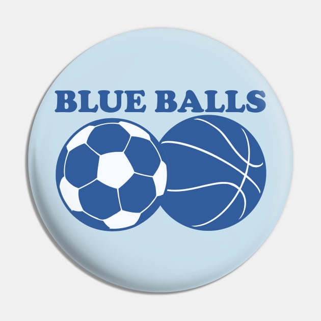 Blue Balls Pin by toddgoldmanart