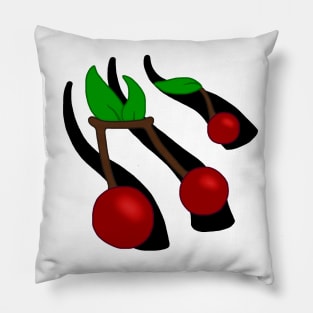 Musical Note Cherries Pillow