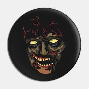 Zombie Face Halloween Costume Pin