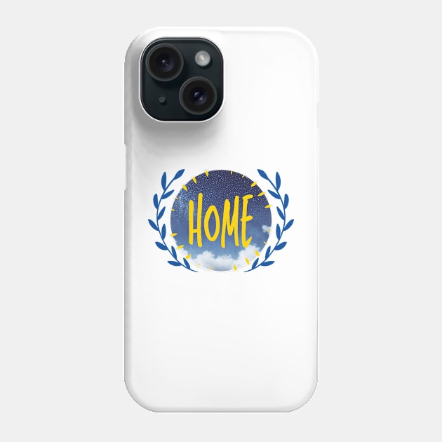 Home Blue and Yellow - Artistic Sky Phone Case by SayWhatYouFeel