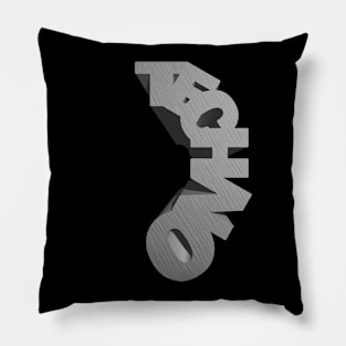 Techno Statue Grey Pillow