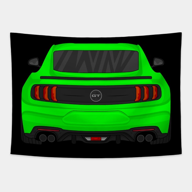 MUSTANG GT LIME Tapestry by VENZ0LIC