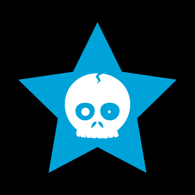 Blue Star Skull by eggparade