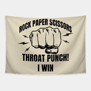 Rock paper scissors Throat Punch Tapestry