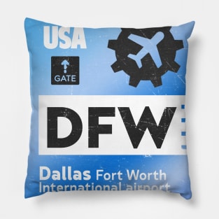 DFW Dallas airport tag Pillow