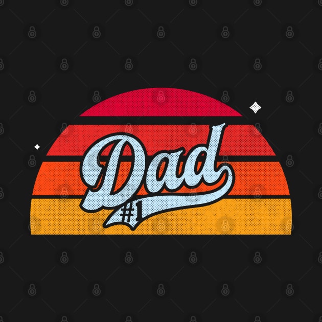 Number One Dad retro sunset by opippi