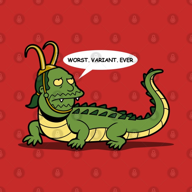 Funny Superhero Villain Alligator Variant Hilarious Cartoon by BoggsNicolas