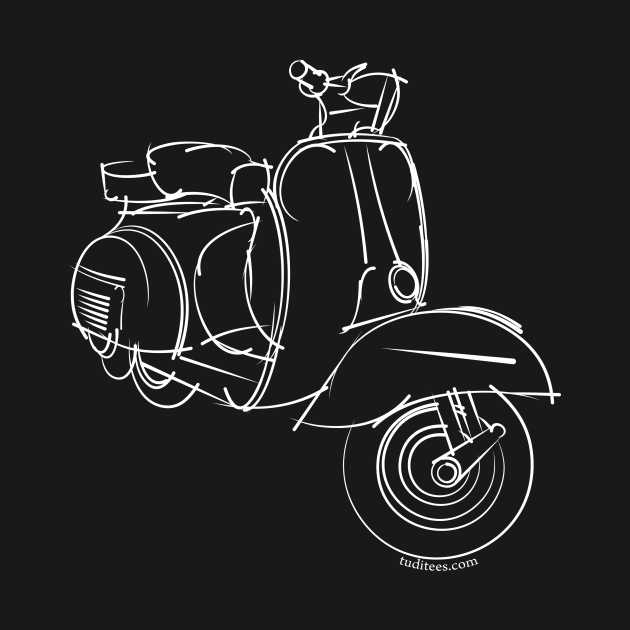 White Scooter by tuditees