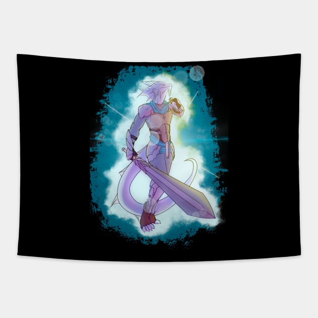 Gainslay Silverscale - Paladin of Bahamut Tapestry by ArchoDragon’s Atelier