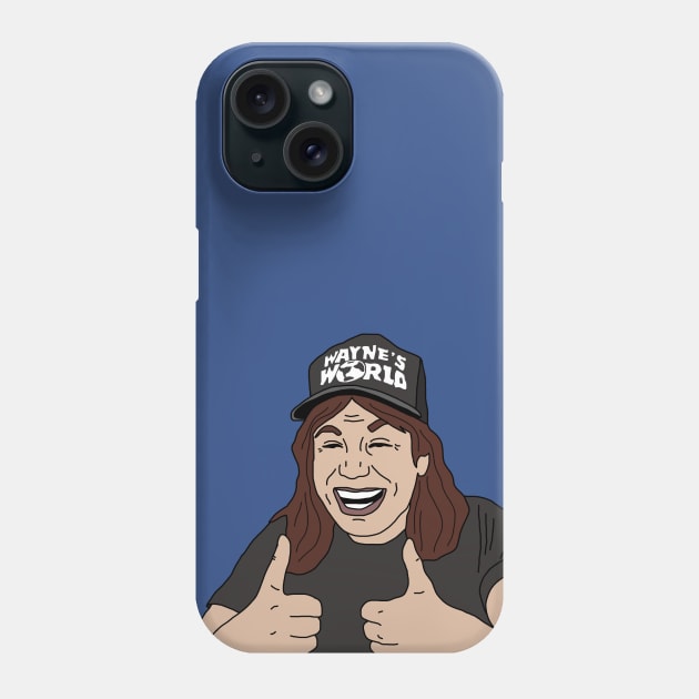 Wayne's World Excellent Thumbs Up 90s Funny Movie Phone Case by PeakedNThe90s
