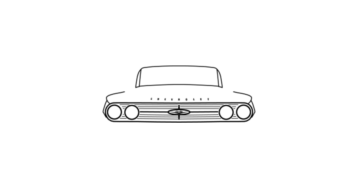 1960 Chevrolet El Camino classic car outline graphic (black) - Classic