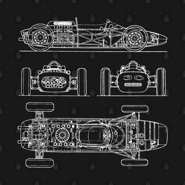 f1 car old blueprint by Lamink