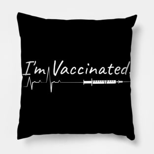 I'm Vaccinated Heartbeat Gift Pillow