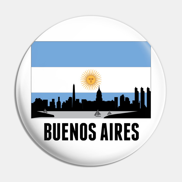 Buenos Aires Argentinian Flag Buenos Aires Pin Teepublic Au