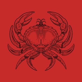 Vintage Crab design, gift for fisherman T-Shirt
