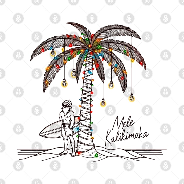 Mele Kalikimaka Hawaiian Christmas In July Hawaii Santa by KsuAnn