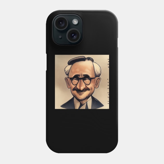 Friedrich A Hayek | Cartoon style Phone Case by Classical