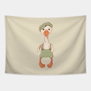 Mini Farmer goose in retro style Tapestry