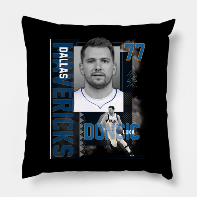 Dallas Mavericks Luka Doncic 77 Doncic Pillow by today.i.am.sad