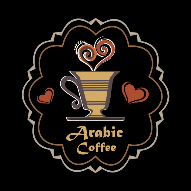 Arabic coffee on black by Muse